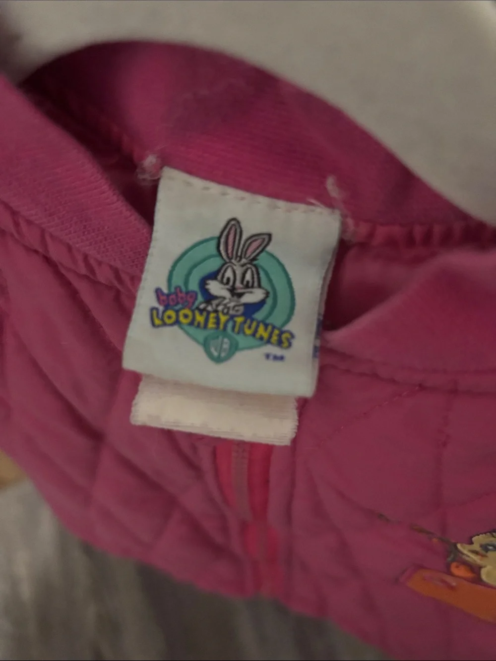 Vintage Baby Looney Toons Zip Up Vest in Style Baby Tweety